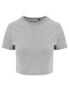 CUST CROP TOP CUST CROP TOP Heather Grey colour image