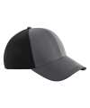 BB165 B165 Beechfield Club Cap Gunmetal Grey / Black colour image