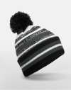 BB474R B474R Beechfield Multi-Sport Fan Beanie Black / Graphite / White colour image