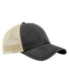BB672 B672 Beechfield 6 Panel Vintage Trucker Cap Vintage Black / Stone colour image