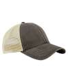 BB672 B672 Beechfield 6 Panel Vintage Trucker Cap Vintage Brown / Stone colour image