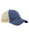 BB672 B672 Beechfield 6 Panel Vintage Trucker Cap Vintage Denim / Stone colour image