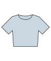 BL6882 6882GD Bella Ladies Heavyweight Washed Cropped T-Shirt Light Washed Denim colour image