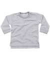 BZ31 BabyBugz Baby Sweatshirt Heather Grey Melange colour image