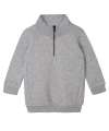 BZ66 BabyBugz Baby 1/4 Zip Sweatshirt Heather Grey Melange colour image