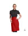 DE106 DP110 Dennys Polyester Waist Apron with Pocket Red colour image