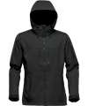 HR-1W Stormtech Ladies Epsilon 2 Hooded Soft Shell Jacket Black / Graphite colour image