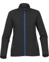 KSB-1W Stormtech Ladies Orbiter Soft Shell Jacket Black / Azure Blue colour image