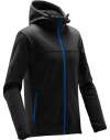 KSH-1 Stormtech Orbiter Hooded Soft Shell Jacket Black / Azure Blue colour image