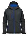 KSX-1W Stormtech Ladies Orbiter Insulated Soft Shell Jacket Black / Azure Blue colour image