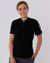 LE008 DF130 Le Chef Knitted Piqué Chef's Shirt Black colour image