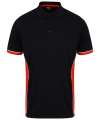 LV355 Finden + Hales Contrast Panel Polo Shirt Black / Red colour image