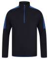 LV571 Finden + Hales Contrast Zip Neck Midlayer Top Navy / Royal colour image