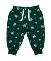 LW85T Larkwood Baby/Toddler Lounge Pants Bottle / White Snowflakes colour image