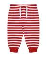 LW85T Larkwood Baby/Toddler Lounge Pants Red / White Stripe colour image