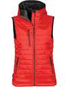 PFV-2W Stormtech Ladies Gravity Bodywarmer Black / true red colour image