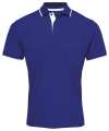 PR618 Premier Contrast Coolchecker® Piqué Polo Shirt Royal / White colour image