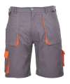 PW635 TX14 Portwest Texo Contrast Shorts Grey / Orange colour image