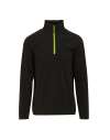 RG452 TRF691 Regatta Navigate Half Zip Fleece Black / Lime colour image
