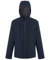 RG454 TRA705 Regatta Navigate Two Layer Hooded Soft Shell Jacket Navy / Seal colour image