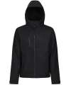 RG635 TRA701 Regatta Venturer Three Layer Hooded Soft Shell Jacket Black colour image