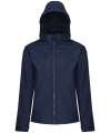 RG635 TRA701 Regatta Venturer Three Layer Hooded Soft Shell Jacket Navy colour image