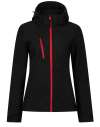 RG636 TRA702 Regatta Ladies Venturer Three Layer Hooded Soft Shell Jacket Black colour image