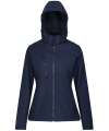 RG636 TRA702 Regatta Ladies Venturer Three Layer Hooded Soft Shell Jacket Navy colour image