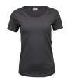 T450 450 Tee Jays Ladies Stretch T-Shirt Dark Grey colour image