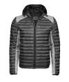 T9610 9610 Tee Jays Crossover Hooded Padded Outdoor Jacket Sport Grey / Grey melange colour image