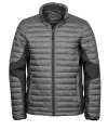 T9626 9626 Tee Jays Crossover Padded Jacket Sport Grey / Black colour image