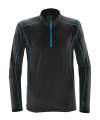 TFW-1 Stormtech Pulse Fleece Pullover Zip Neck Top Black / Electric colour image
