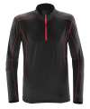TFW-1 Stormtech Pulse Fleece Pullover Zip Neck Top Black / Red colour image