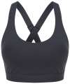 TL371 Tombo Medium Impact Core Bra Charcoal colour image