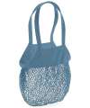 W150 Westford Mill Organic Cotton Mesh Grocery Bag Airforce Blue colour image