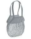 W150 Westford Mill Organic Cotton Mesh Grocery Bag PURE GREY colour image