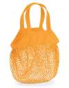 W151 Westford Mill Organic Cotton Mini Mesh Grocery Bag Amber colour image