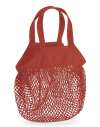 W151 Westford Mill Organic Cotton Mini Mesh Grocery Bag ORANGE RUST colour image