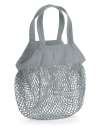 W151 Westford Mill Organic Cotton Mini Mesh Grocery Bag PURE GREY colour image