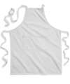 W364 Westford Mill Fairtrade Adult Craft Apron Light Grey colour image