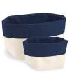 W572 Westford Mill Reversible Canvas Organiser Natural / Navy colour image