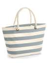 W680 Westford Mill Nautical Beach Bag Natural / Grey colour image