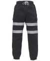 YK013 HVJ400 Yoko Hi-Vis Two Tone T-Shirt Black colour image