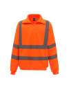 YK033 HVK06 Yoko Hi-Vis Zip Neck Sweatshirt Hi Vis Orange colour image