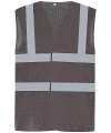 YK104 HVW120 Yoko Top Cool Open Mesh Waistcoat Grey colour image