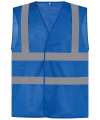 YK104 HVW120 Yoko Top Cool Open Mesh Waistcoat Royal Blue colour image