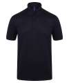 H460 Henbury Slim Fit Stretch Microfine Piqué Polo Shirt Navy colour image