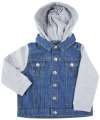 LW750 Larkwood Kids Denim Jacket Blue colour image