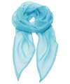 PR740 Premier 'Colours' Chiffon Scarf Turquoise colour image