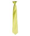 PR755 Premier 'Colours' Satin Clip Tie Lime Green colour image